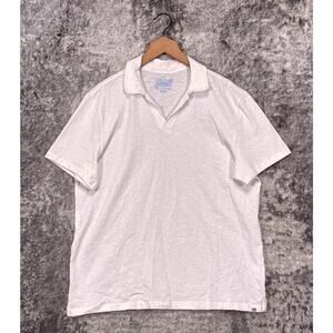 New Southern Tide Polo Shirt Large Mens Sunny Dunes Sun Farer White